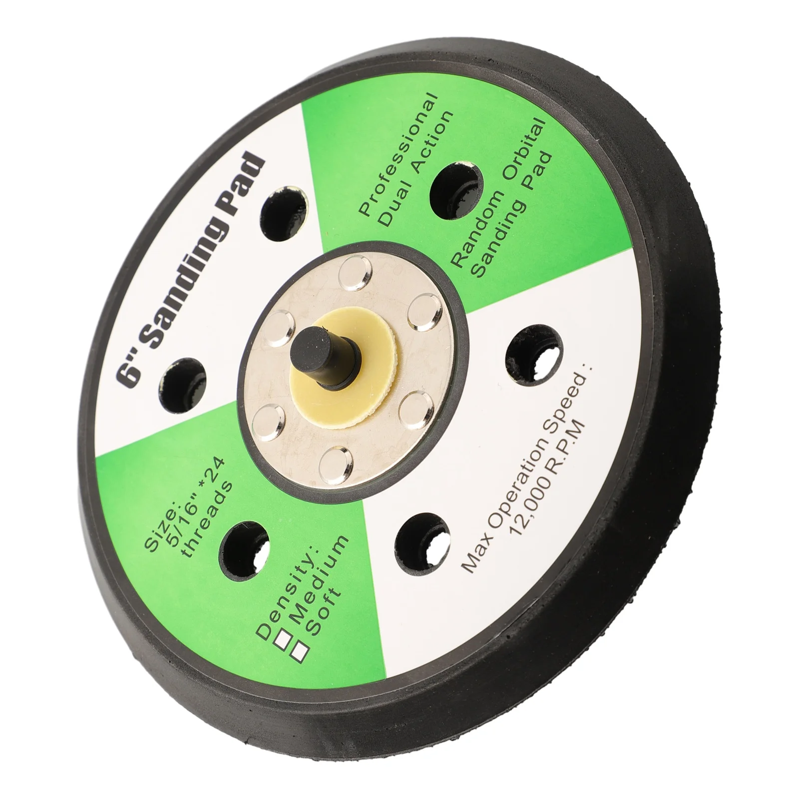 150mm Sander Backing Pad With 6 Holes Compatible With Air Sanders And Polishers Easy Grip Attachment Construction
