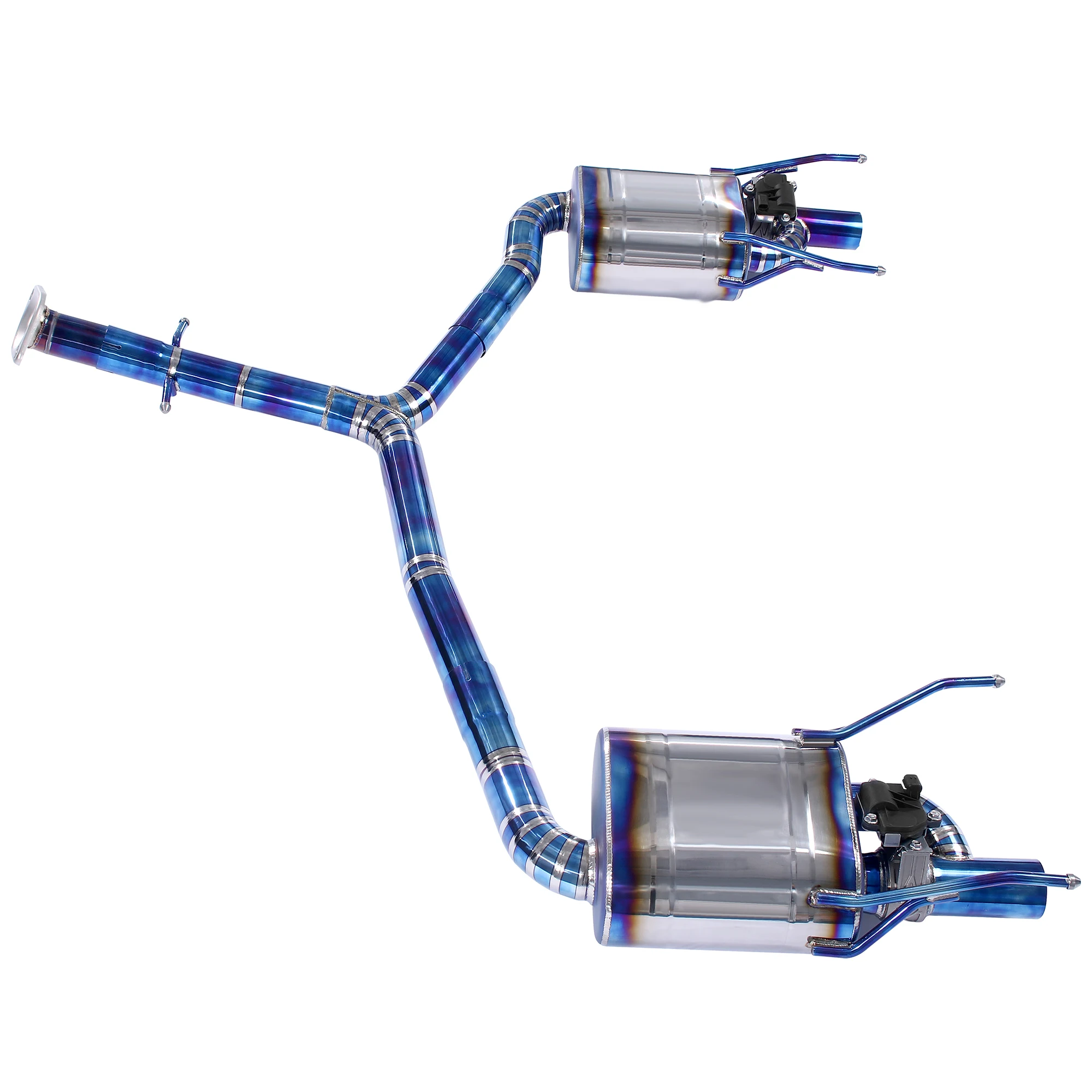 Cat-Back Exhaust System for 2005-2015 Toyota Reiz 2.5L 3.0L Titanium Pipe Dual Valved Muffler Electronic Valve Remote Control