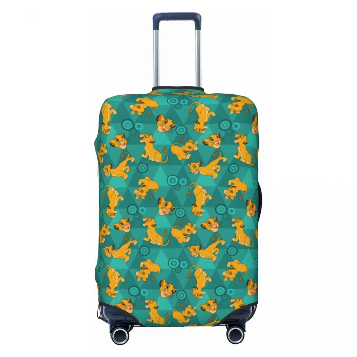 

Custom Fashion The Lion King Movie Luggage Cover Protector Elastic Retro Simba Pattern Travel Suitcase Covers