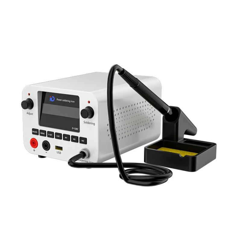 Intelligent Power Supply Thermostatic Soldering Iron 2 In 1 Solder Station With T12 Soldering Iron And Adjustable Temperature