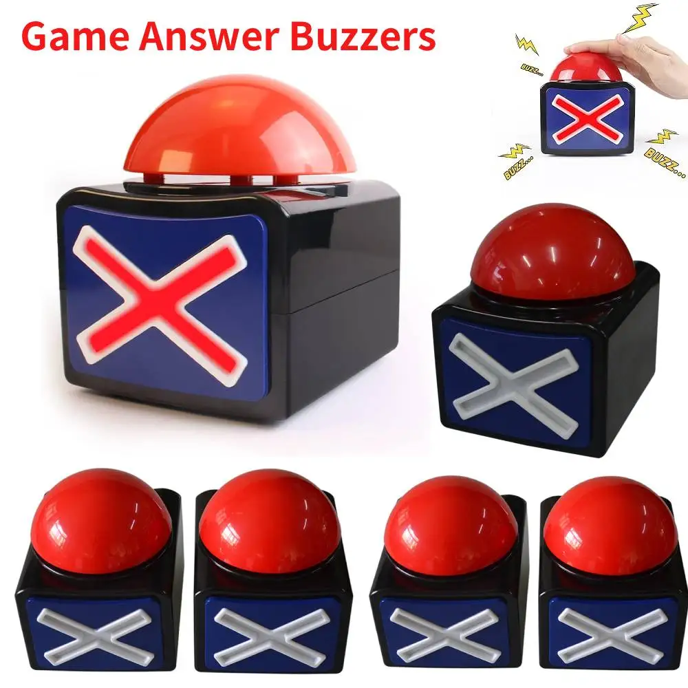 1-5PCS Educational Answer Buzzer Interactive Game Answer Buzzers for Kids' Engaging Learning Family Game Quiz Show Alarm Buzzer