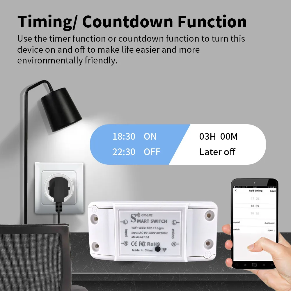 Cerhot 10A WIFI Switch Smart MINI Module DIY Home Improvement Interruptor Smart Tuya Smart life Remote Controller Wall Switches