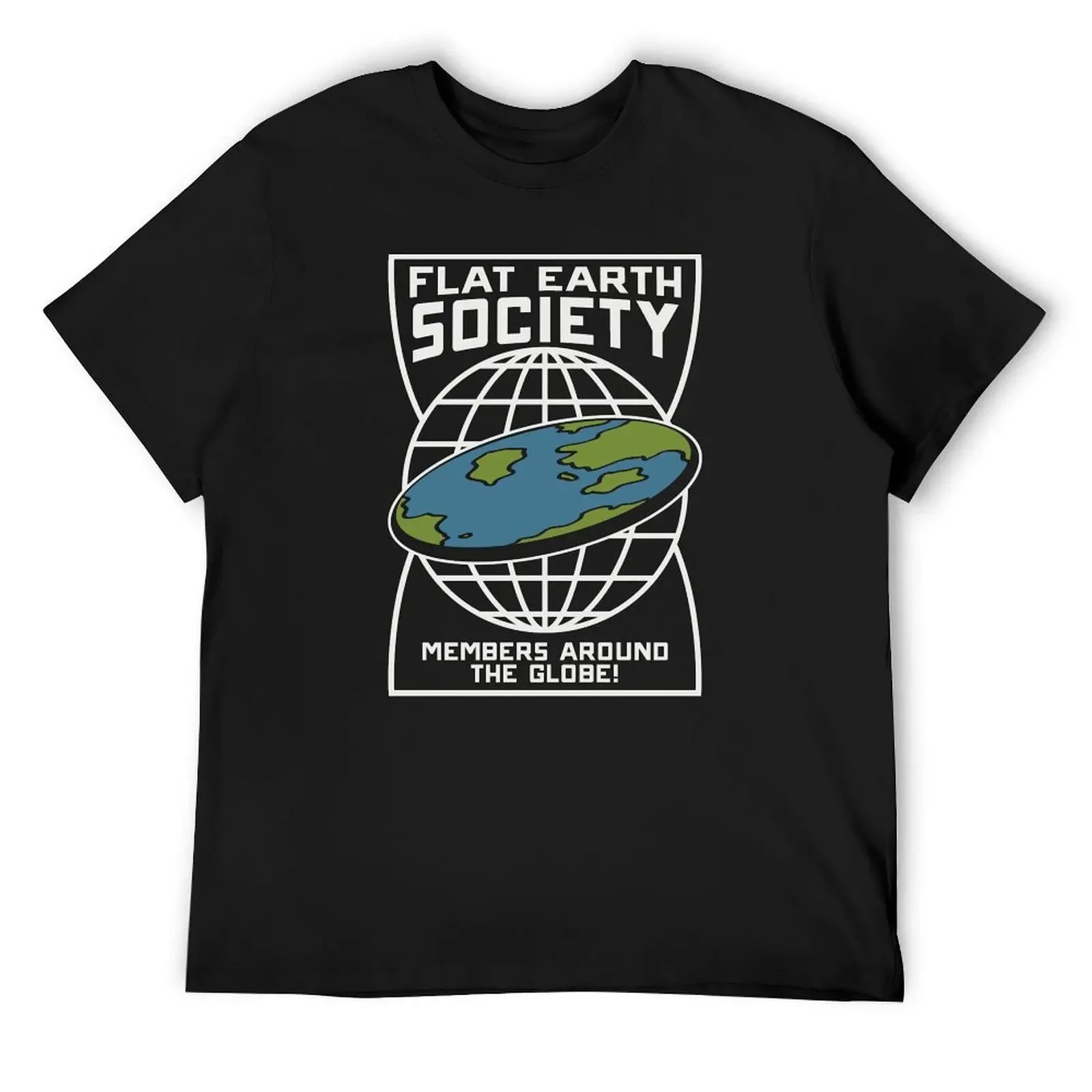 Flat Earth Society - Members Around The Globe T-Shirt cheap stuff sublime essential t shirt graphic shirts clothing for men