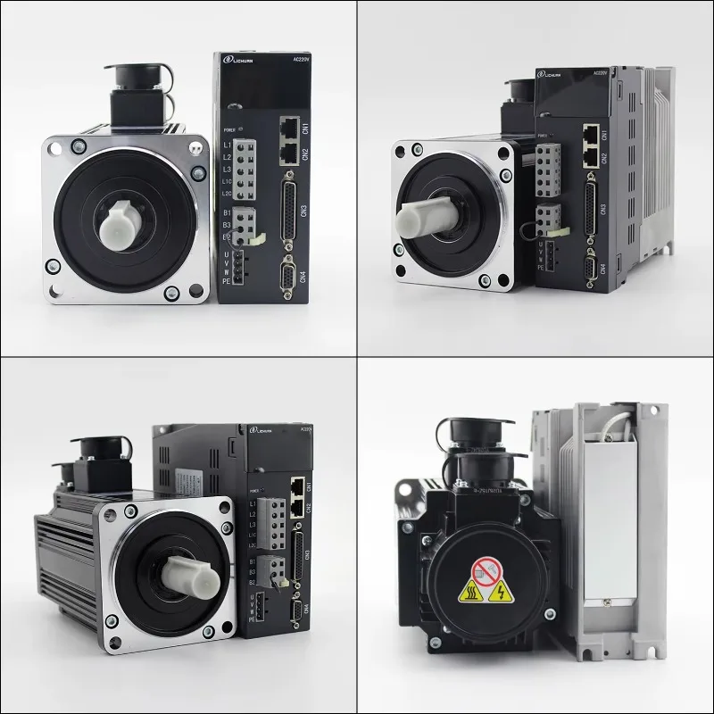 A4 220V 2.5/3.5/4.5/5/6A 3000rpm 600/800/1200/1500/1800W AC Servo Motor Controller 2/4/5/6N.m AC Servo Motor Drivers Kit