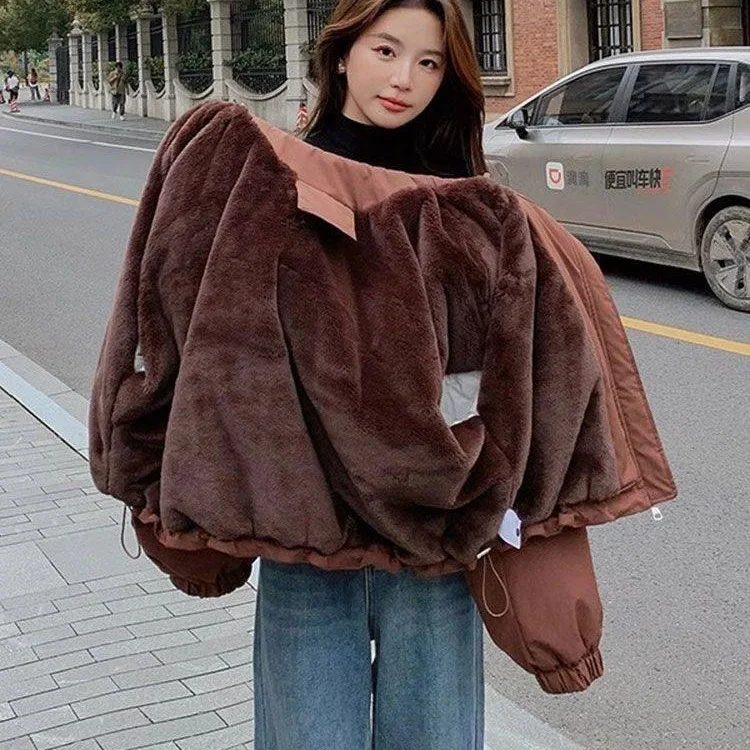 

Hooded Coat Ladies Short Pai Overcome Winter 2025 New Cotton-padded Jacket Fashion Outcoat Short Thicken Women Overcoat Top Tide