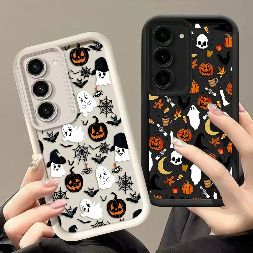 Halloween Ghost Pumpkin Bat Phone Case For Samsung A13 A14 A15 A16 A17 A22 A23 A26 A27 A32 A33 A36 A52 A53 A54 A55 A56 A57 Case