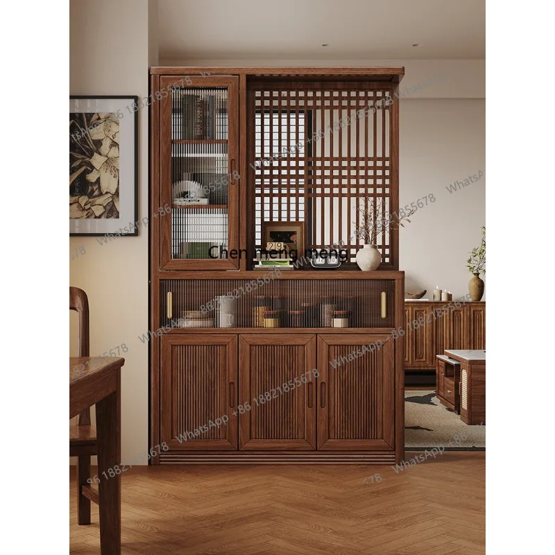 

Новый современный и простой шкаф из черного ореха для гостиной, вход из цельного дерева до двери у стены, шкаф для хранения вещей