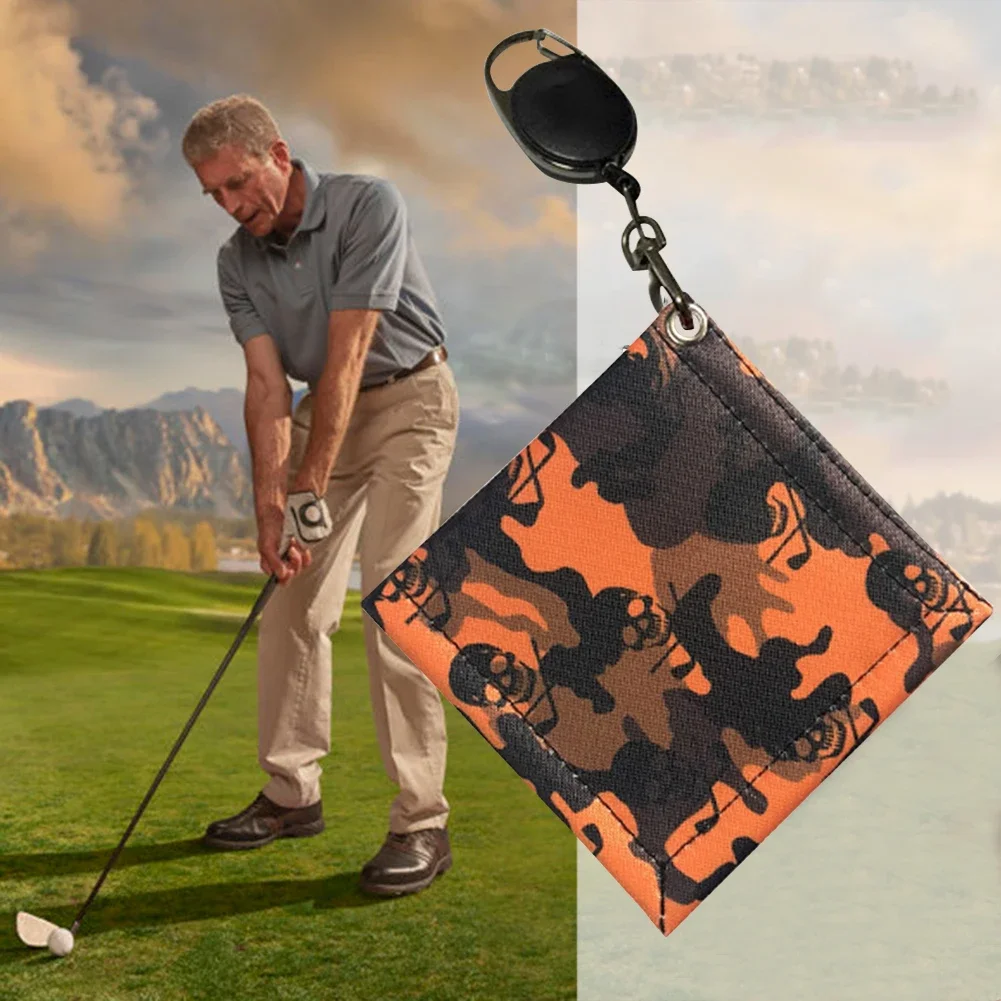 Camouflage Microfiber Golf Towel with Carabiner Clip Golf Cleaning Towel Golf Ball Cleaner Golf Accessories for Men and Women