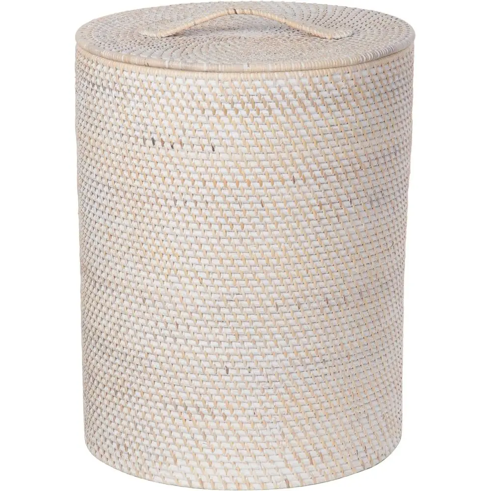 

Корзина для белья Loma Round Rattan с вкладышем, стандартный размер (белый цвет)