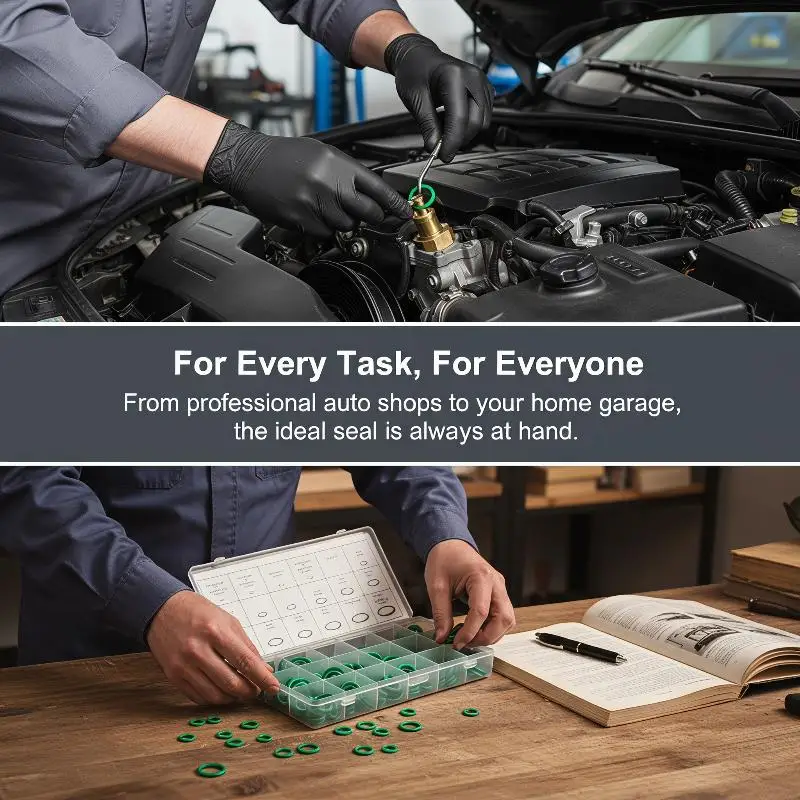 Air Conditioning O Ring Maintenance Kit 595Pcs 36 Assorted Sizes Fits Most Car & Home AC System Repair Replacement Parts
