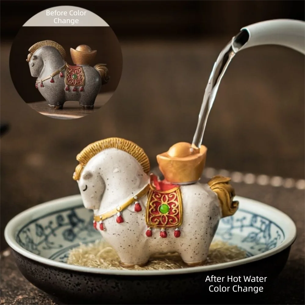 Trendy Premium Resin Tea Pet Color Changing Chinese Style Tangma Tea Pet Color Change Tea Pet Tea Table Top