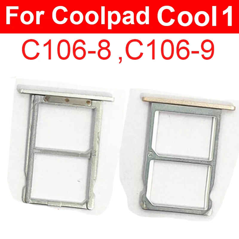 Dual Sim Card Tray Card Slot For Coolpad Cool 1 C106-9 C106-8 Sim Card Holder  Card Reader Replacement Parts