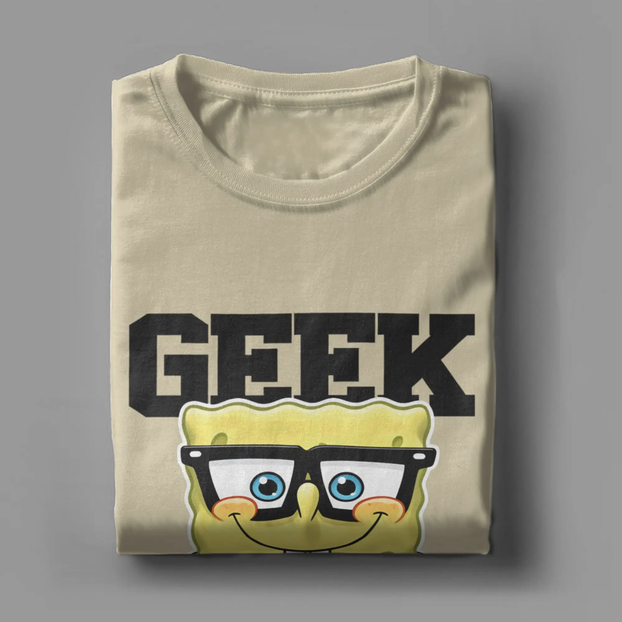 Men Spongebobs T Shirts  Pure Cotton Tops Leisure Short Sleeve Crewneck Tees Gift Idea T-Shirts