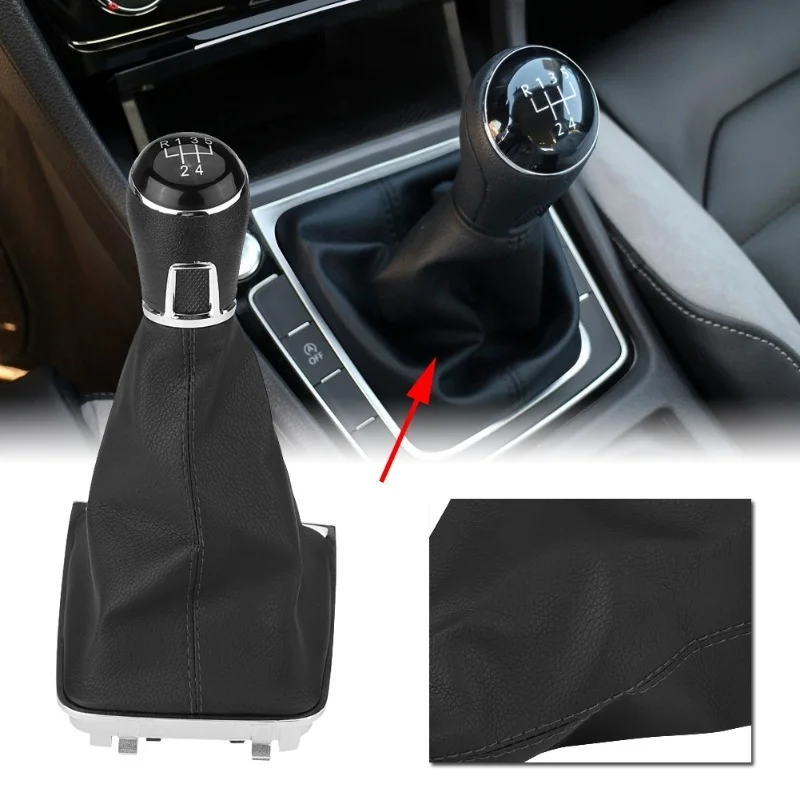 5 سرعة سيارة والعتاد عصا التحول المقبض الجراب واقي أحذية بلاستيك صالح ل 7 MK7 20132018