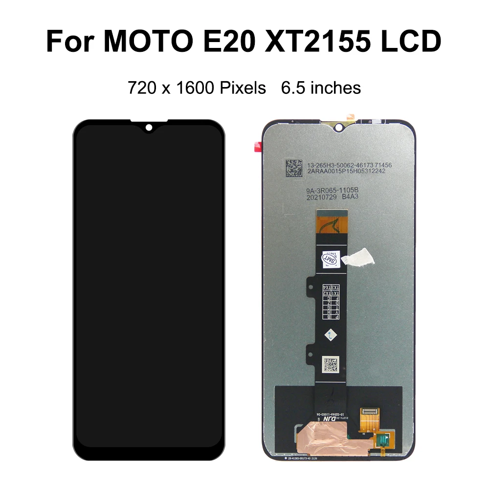 6.5\'\'For Motorola Moto E20 XT2155 XT2155-1 XT2155-3 LCD Display Touch Screen Digitizer Assembly Replacement For Moto E20