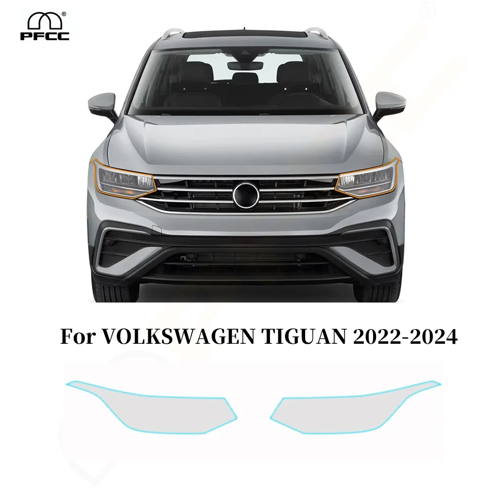 

For VOLKSWAGEN TIGUAN 2022-2024 Headlight Rearview B Pillars TPU Paint Protection Film Clear Bra Pre-cut PPF Anti-scratch Kit