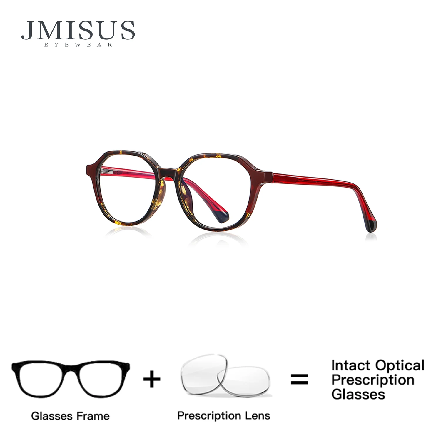 -jmisus-男の子-女の子-ラウンド近視メガネ-子供用-幾何学フレーム-ブルーライトブロック-処方箋メガネ-スプリングヒンジ付き