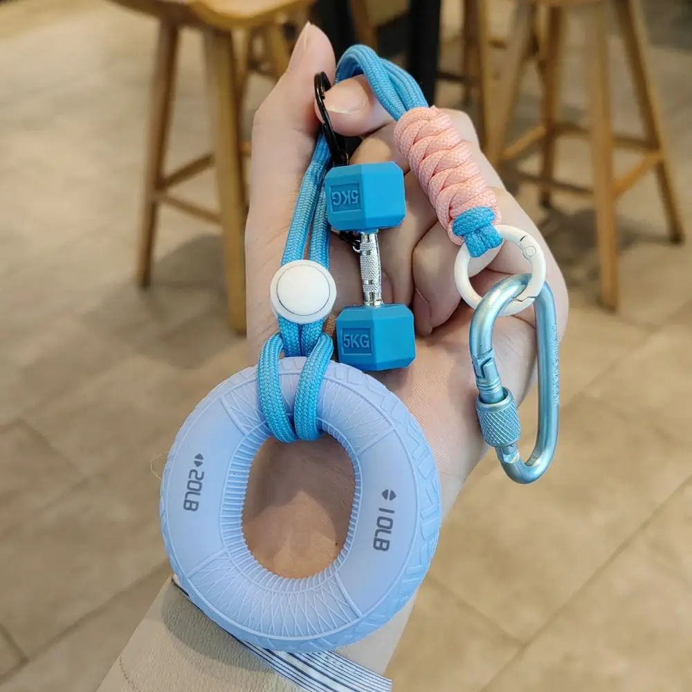 Portable Silicone Fidget Soft Silicone Skin-Friendly Stress Relief Screw Lock Carabiner Lightweight Hand Grip Ring