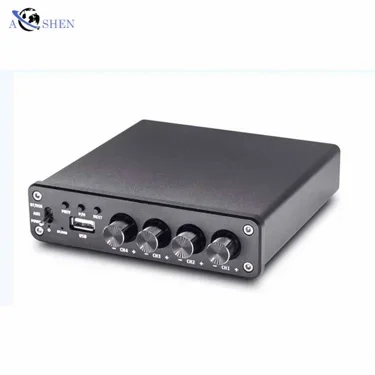 Factory 4 Channel BT 5.0 HiFi Mini Amplifier 50Wx4 amplifier 100wrms high quality amplifier