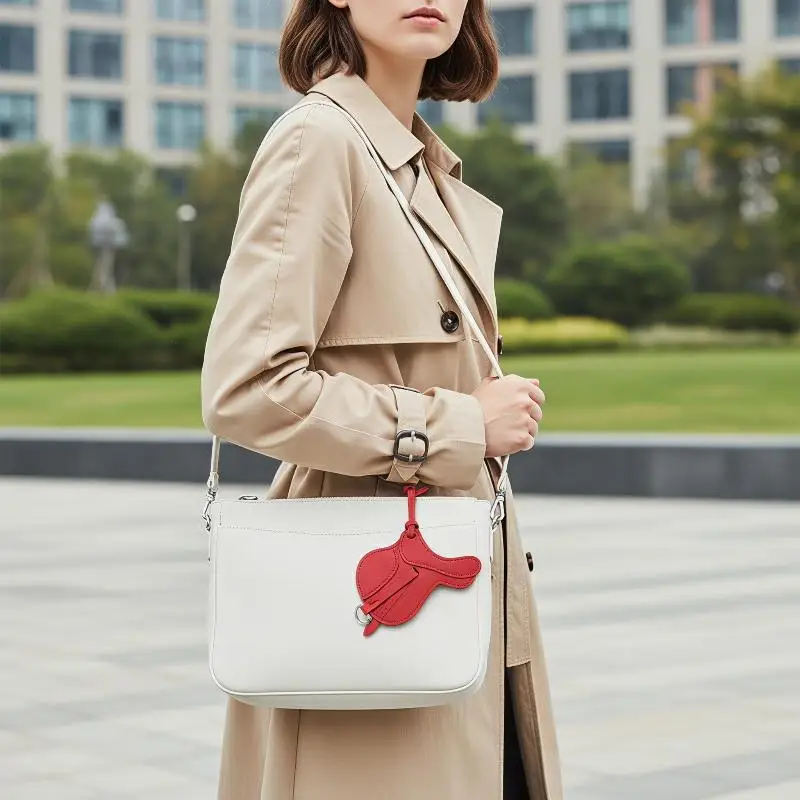 Chic Equestrian PU Leather Bag Charm Perfect for Adding Elegance