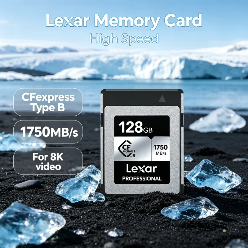 Lexar CFexpress Type B Memory Card 128GB 256GB CF express Type B Card 512GB Storage Card Read 1750MB/s For 8K RAW Video