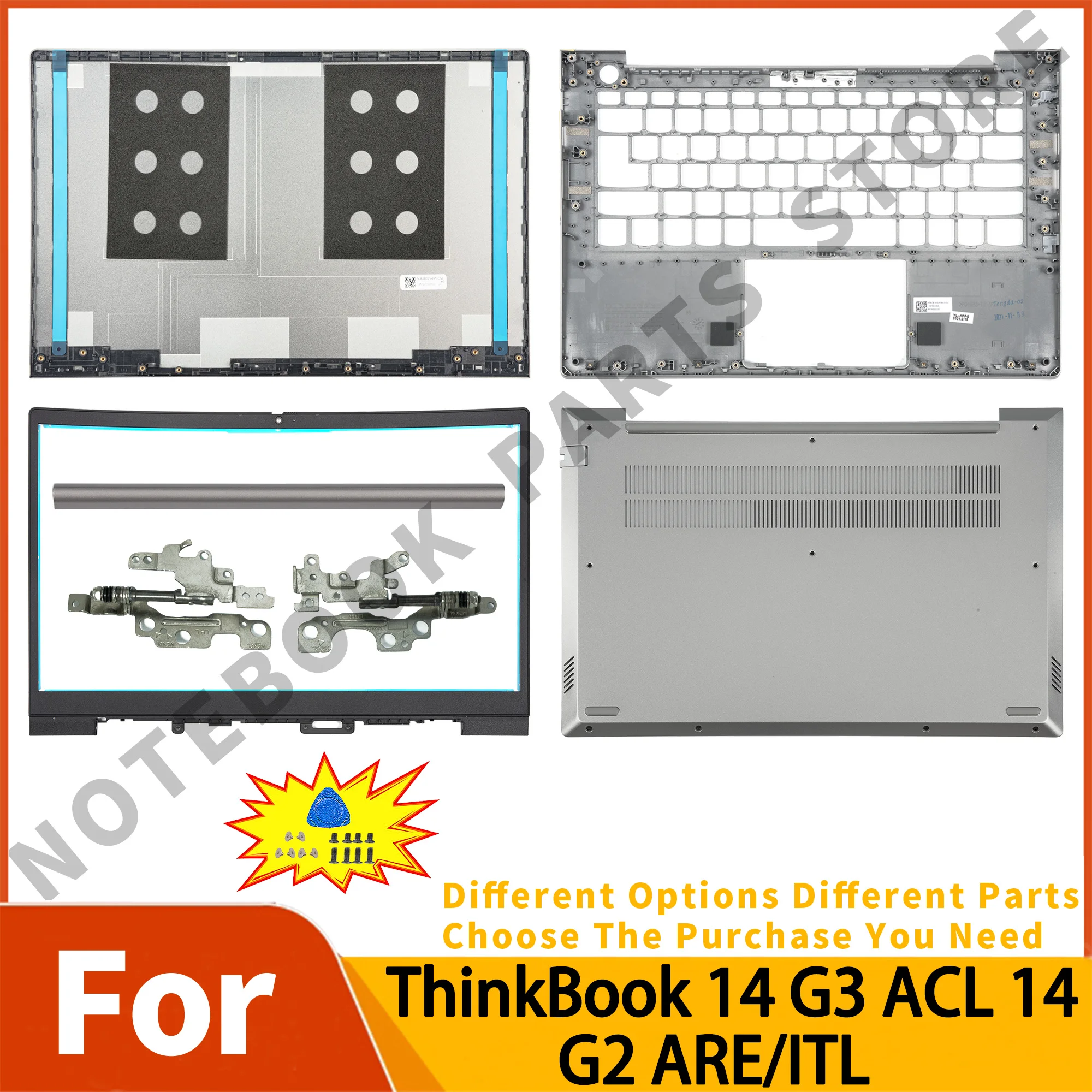 

Housing For ThinkBook 14 G2 ARE 14 G2 ITL For ThinkBook 14 G3 ACL FOR THINKBOOK 14 G4 IAP 14 G5 ABP Top Cover/Bezel Hinge Parts