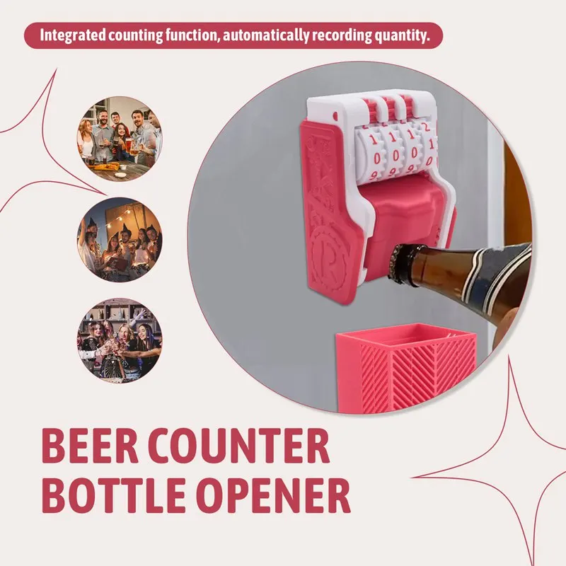 Bottle Opener Counter Beer Opener Wall Mount Automatic Count Decapper Precise Number Counting Opening Recording Device-A69M