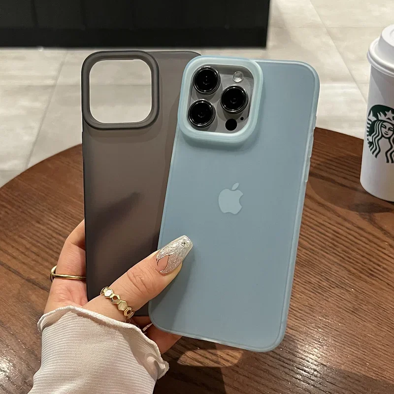 Fashion Soft Matte Candy Phone Case For iPhone 16 11 12 13 14 15 Pro Max Plus X XS Max Transparent Bumper Cases Cover