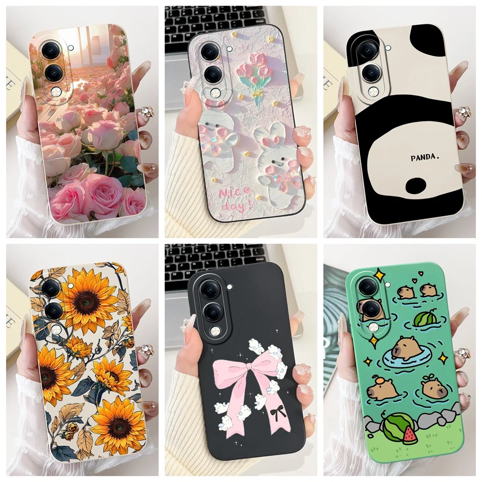 New For Vivo Y04 Y29s 2025 Case Fashion Bowknot Sunflower So