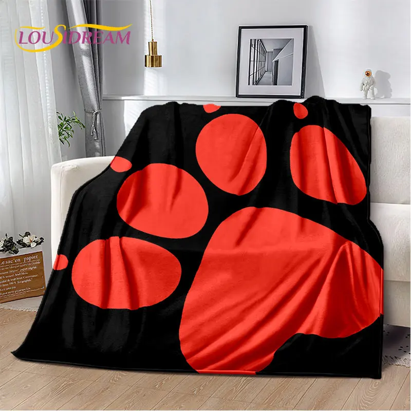 

Pets Footprint Sole Series 3D Soft Plush Blanket,Flannel Blanket Throw Blanket for Living Room Bedroom Bed Sofa Picnic Kid Cover