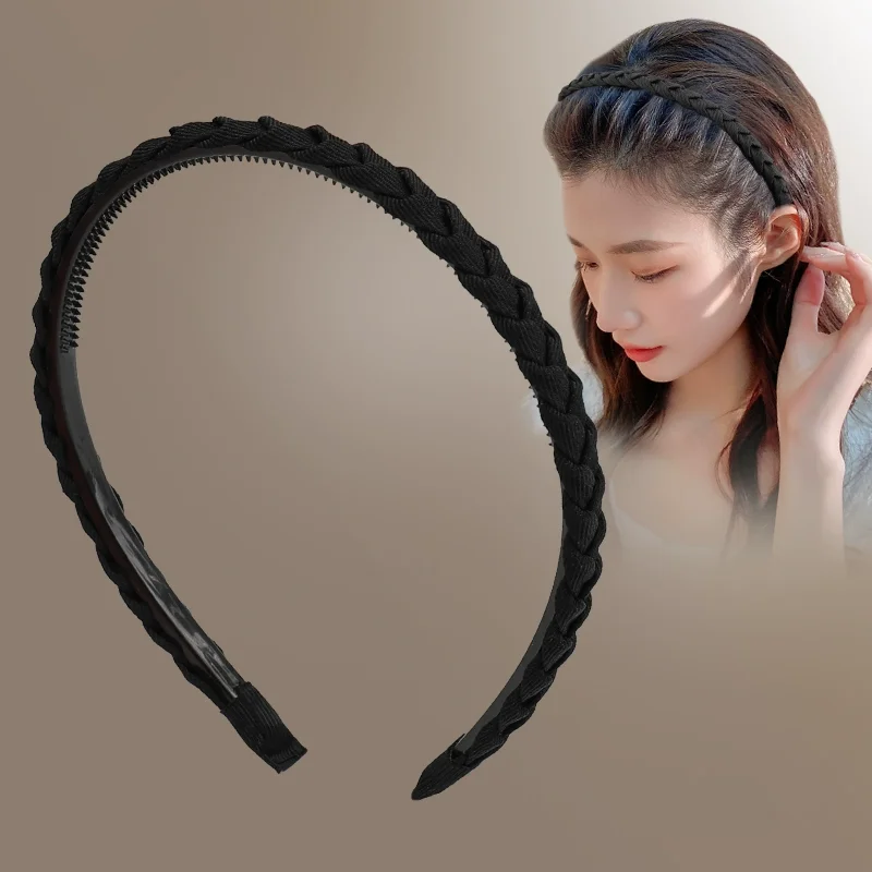

Female Fine Edge Solid Fabric Headbands Fashion Hair Accessories for Women Casual Cross Winding Hairbands Hair Styling Tools