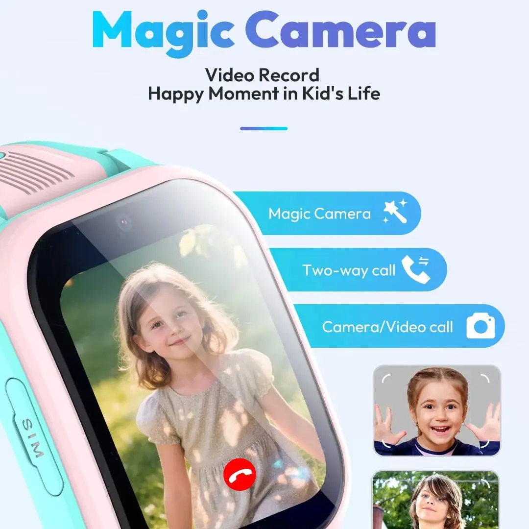 Wonlex 4G Kids Smart Watch KT41 GPS Real-time Location 2+16GB Memory Dual Camera Video Call APP Download SmartWatch for Children view 3