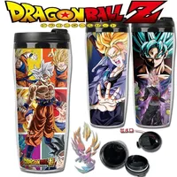 Dragon Ball Cartoon Creative Water Cup Son Goku Students Portable Household Double-layer Heat Insulation Plastic Drinking Cups