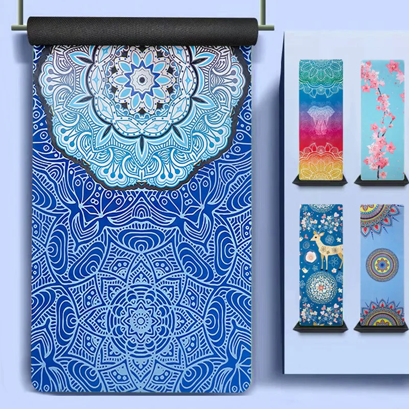 

Printed High-Value Yoga Mat Rubber 1.5mm Ultra-Thin Model Home Suede Shock Absorption Foldable Portable Spreading Towels