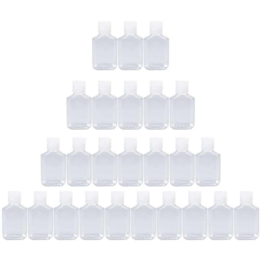 25 garrafas de gel de sabão de mão dos pces plástico recarregável à prova de vazamento recipientes de viagem garrafas de amostra portáteis para loção shampoo sabão