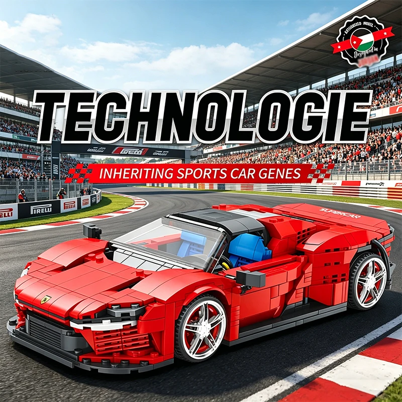 reobrix'1-16-ferrari-daytona-sp3-tech-version-building-block-car-city-red-racing-car-brick-construction-toy-gift-for-boys-kids