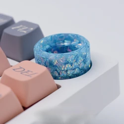 Glaring Hi75 Keyboard Knob Resin Diamonds Pressable Custom Artisan Volume Point Keycaps for Mechanical Keyboard Accessories