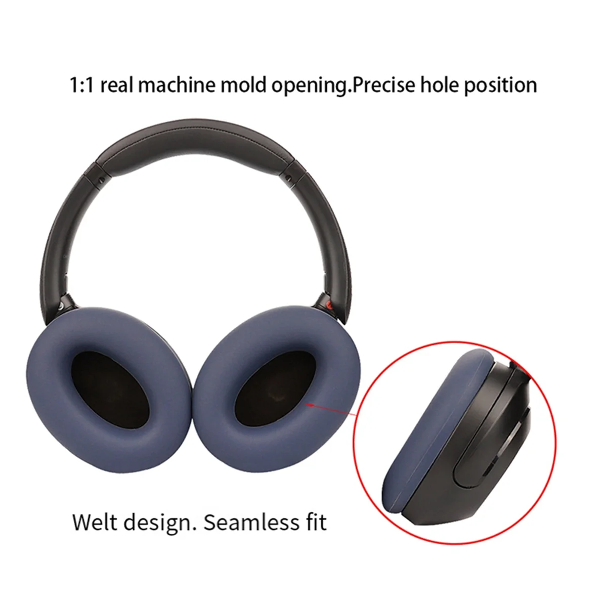 

# 798B амбушюры для наушников SONY WH-XB910N, силиконовый защитный чехол, наушники, запасные части для головки луча, черный (черный)