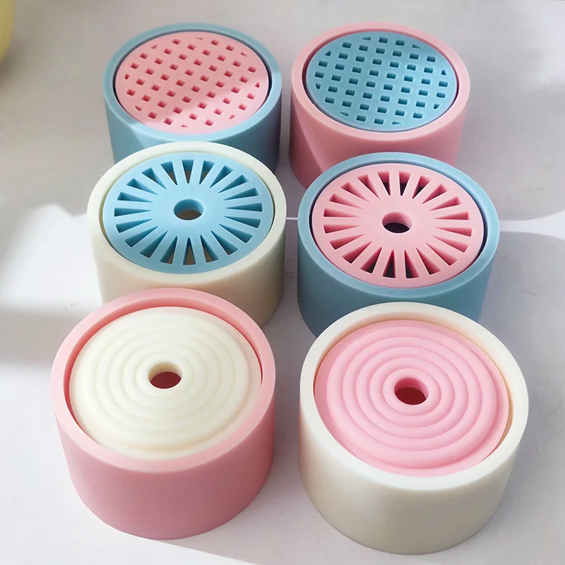 Incense Cup Silicone Mold DIY Cement Mesh Wheel Cover Concrete Candle Cup Mould