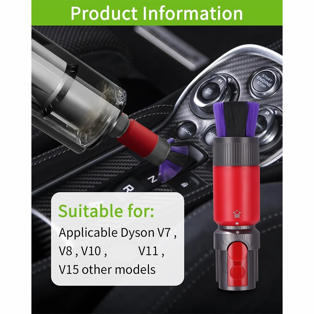Bezpylny wąż szczotkowy do Dyson V7 V8 V10 V11 V12 V15 bezśladowy miękki szczotka do kurzu przystawka z samoczyszcząca się konstrukcją