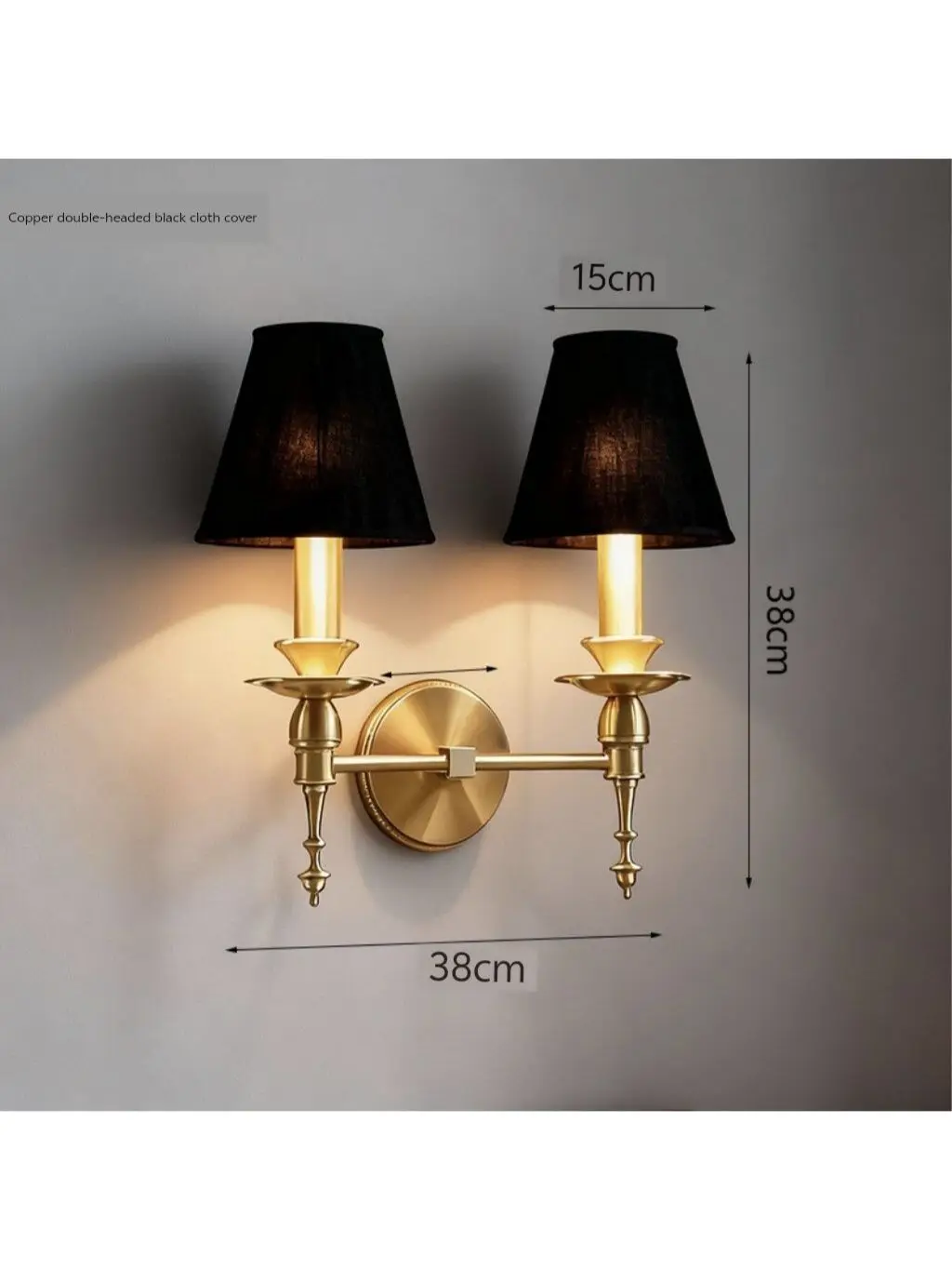 

Luxury modern full copper wall lamp, double head wall lamp, hallway wall lamp, living room background wall decoration lamp