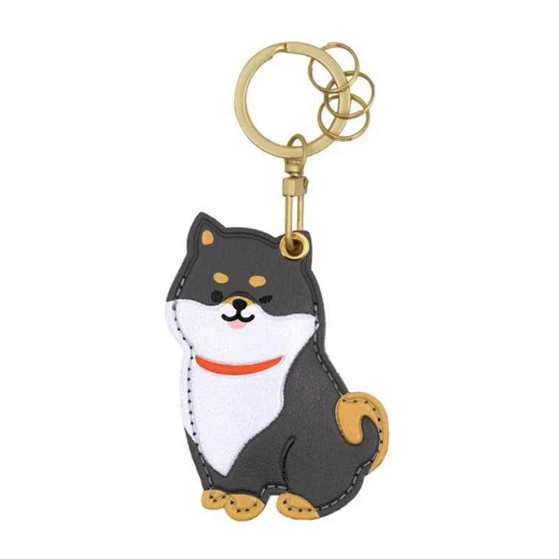 New Cartoon Animal Shape Leather Badge Card Holders For Protective Sleeve Access Control Card Cover With Key Chains image 4