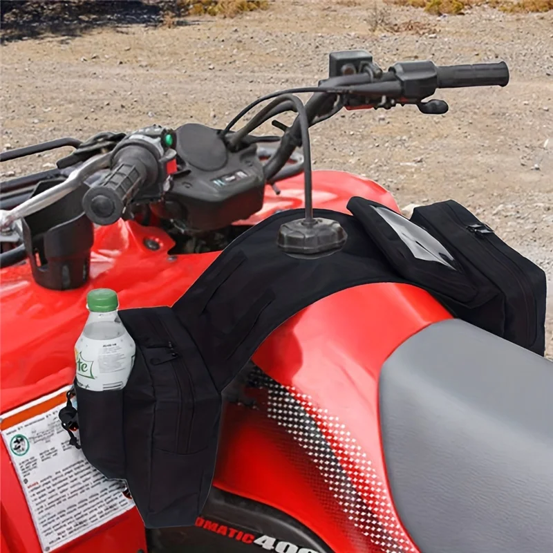 

Universal Motorcycle ATV Tank Top Bag Saddlebags Storage Saddle Bag Storage Pack with Water or Drink Pocket UTV Waterproof
