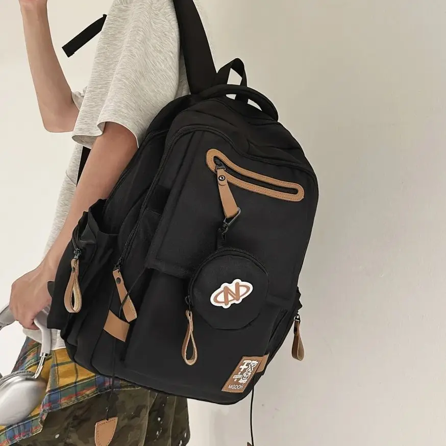 

Zeyph Large Capacity Canvas Backpack Unisex Sporty Multi Layer Pouch Nylon Bag 2025