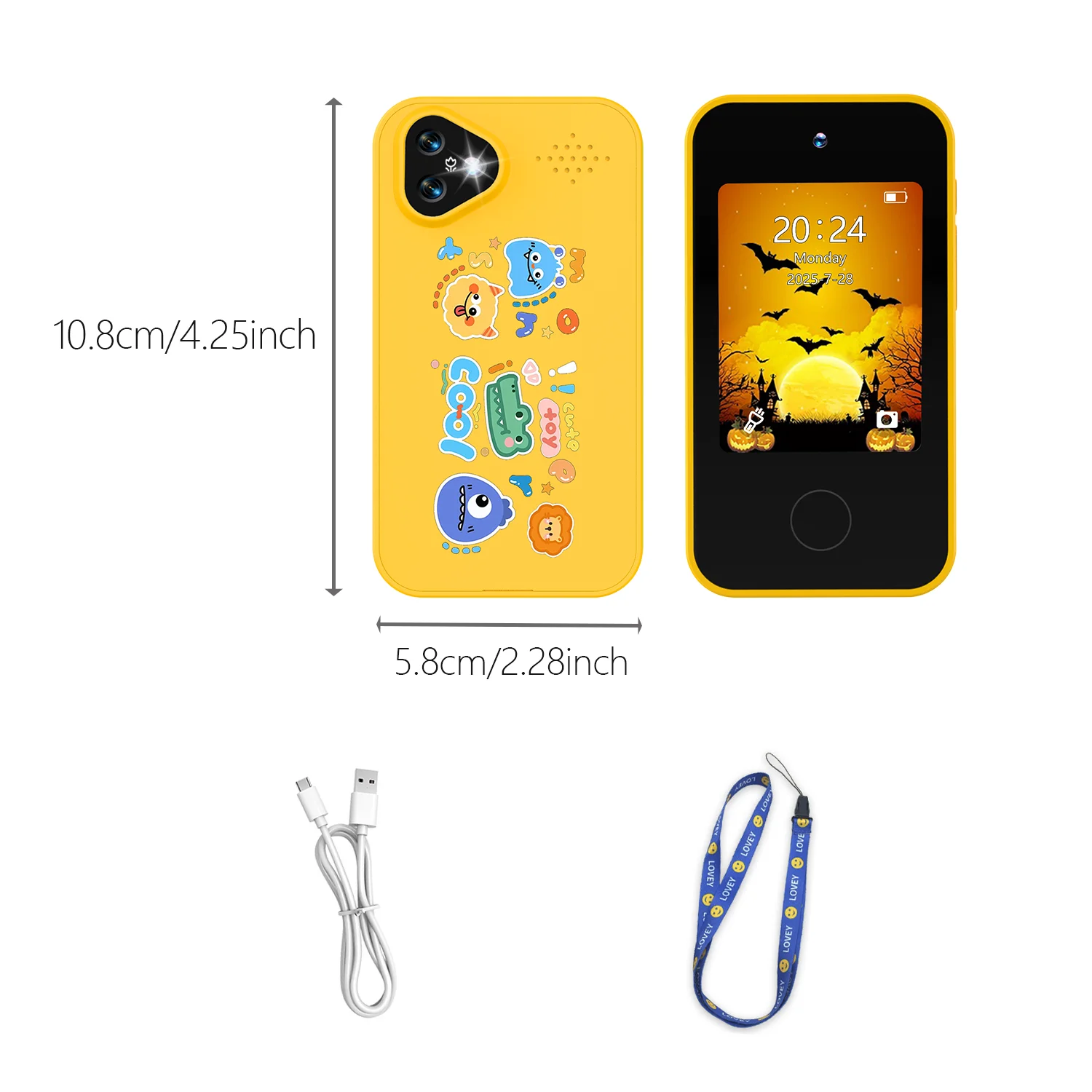 Giocattoli per smartphone per bambini, giocattoli per bambini che imparano con doppia fotocamera, telefoni narrativi per bambini, giocattoli educativi per la prima infanzia