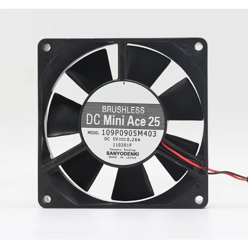 

SANYO DENKI 109P0905M403 DC 5V 0.26A 90x90x25mm 2-Wire Server Cooling Fan