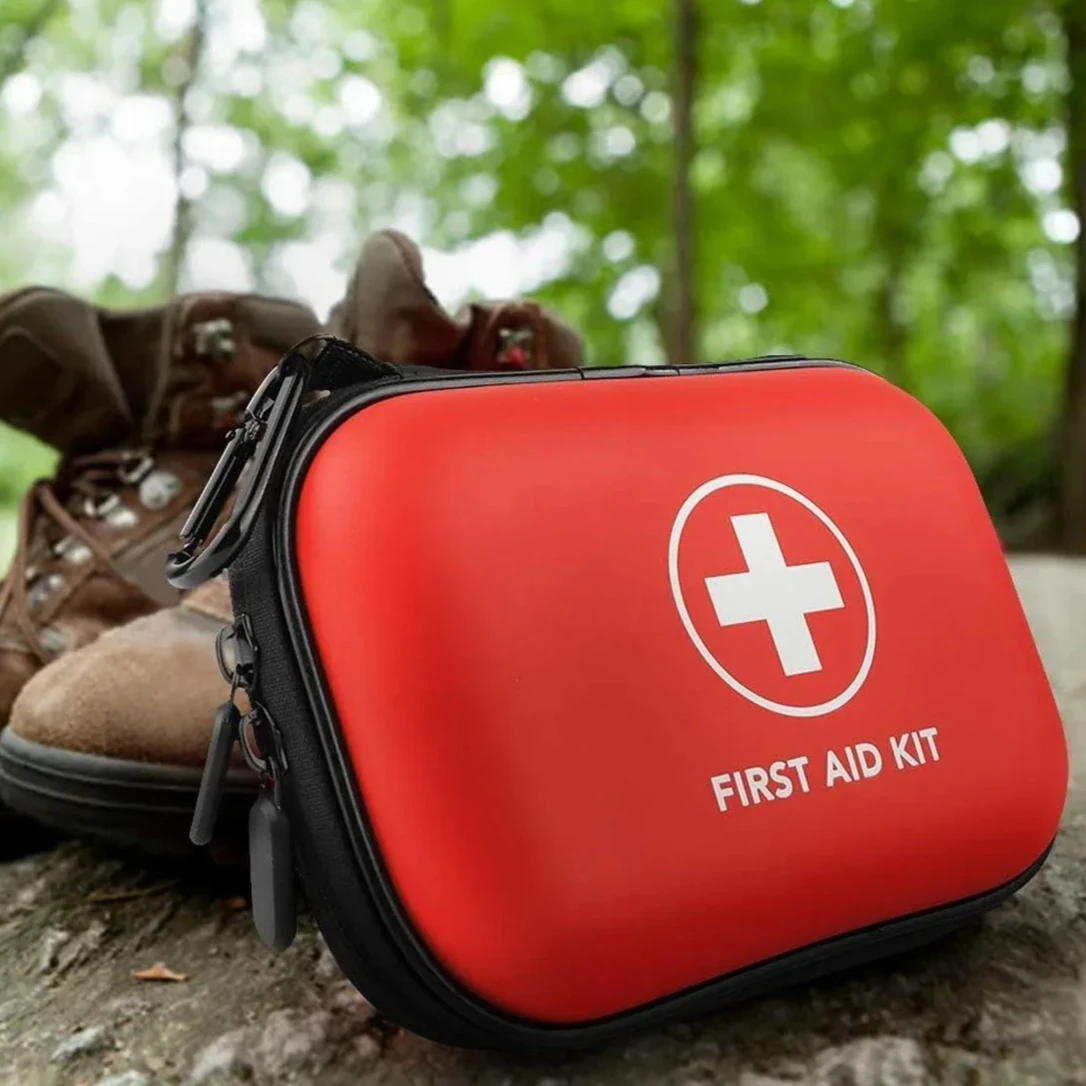 Empty First Aid Bag – Waterproof PU+EVA Medical Storage Case for Home, Outdoor, Camping, Travel,Organized Emergency Supplies