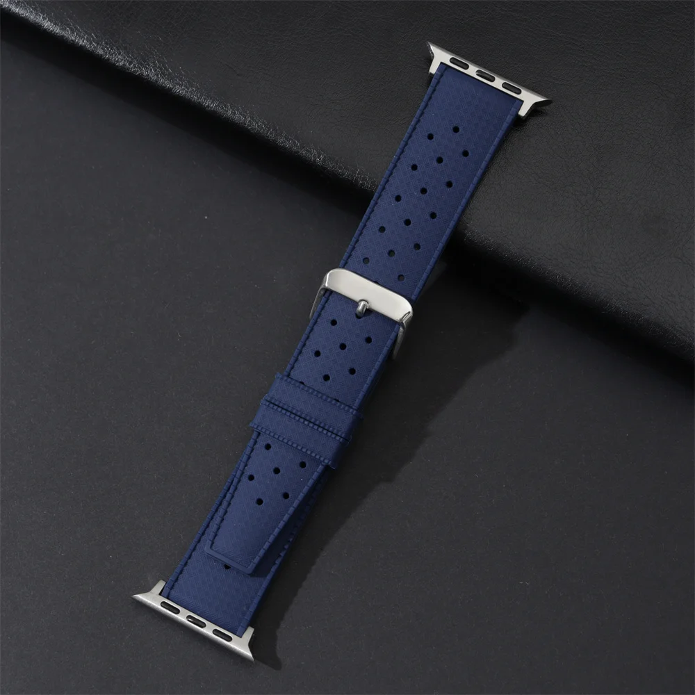 Breathable Silicone Strap Suitable for Apple Watch Ultra 8 7 SE 6 5 4 3 Green Red Black Blue Watchband 38 40 41 42 44 45 49mm