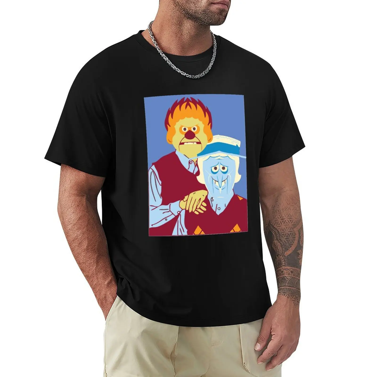 

Snow and heat miser brothers T-Shirt customs blue lock graphics tshirts for men