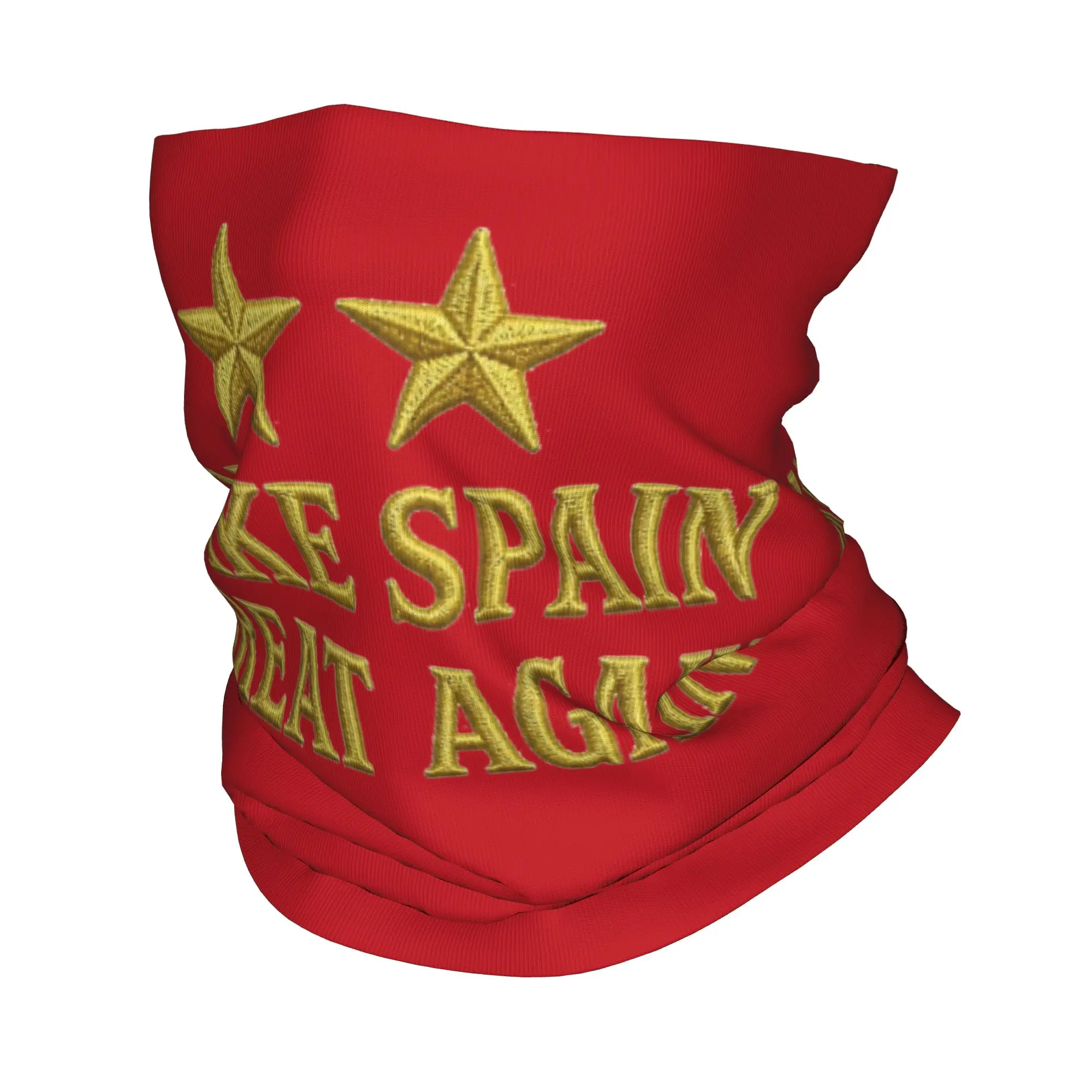 Make Spain Great Again Two Stars Bandana Neck Gaiter Printed Espana Balaclavas Wrap Scarf Warm Headwear Cycling Adult All Season